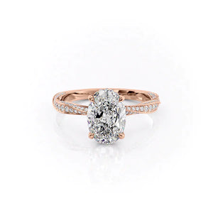 The Caroline Set With A 1 Carat Oval Lab Diamond