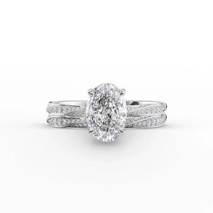 The Caroline Set With A 2 Carat Oval Lab Diamond