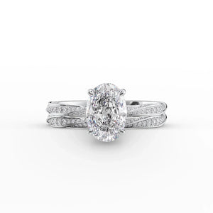 The Caroline Set With A 1 Carat Oval Moissanite