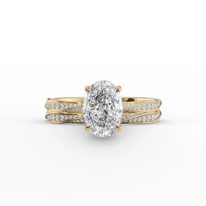 The Caroline Set With A 2.5 Carat Oval Lab Diamond