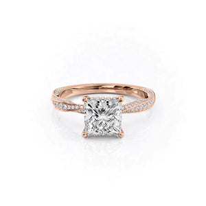 The Caroline Set With A 4.5 Carat Princess Moissanite