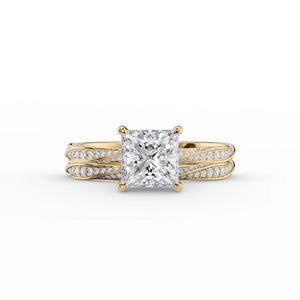The Caroline Set With A 2 Carat Princess Lab Diamond