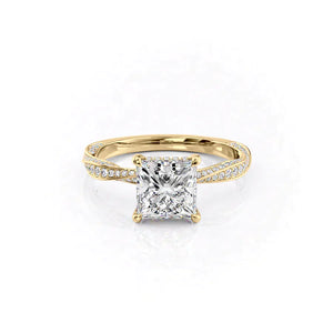 The Caroline Set With A 4.5 Carat Princess Moissanite