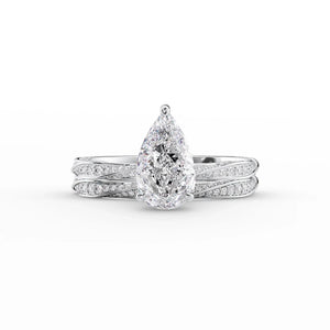 The Caroline Set With A 2 Carat Pear Lab Diamond