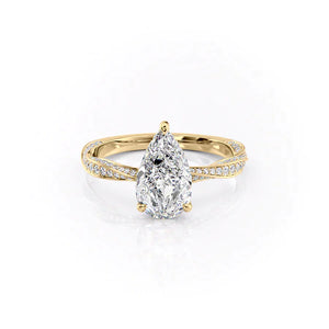 The Caroline Set With A 5 Carat Pear Moissanite