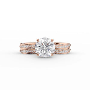 The Caroline Set With A 2.5 Carat Round Moissanite
