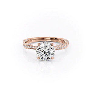 The Caroline Set With A 1 Carat Round Lab Diamond