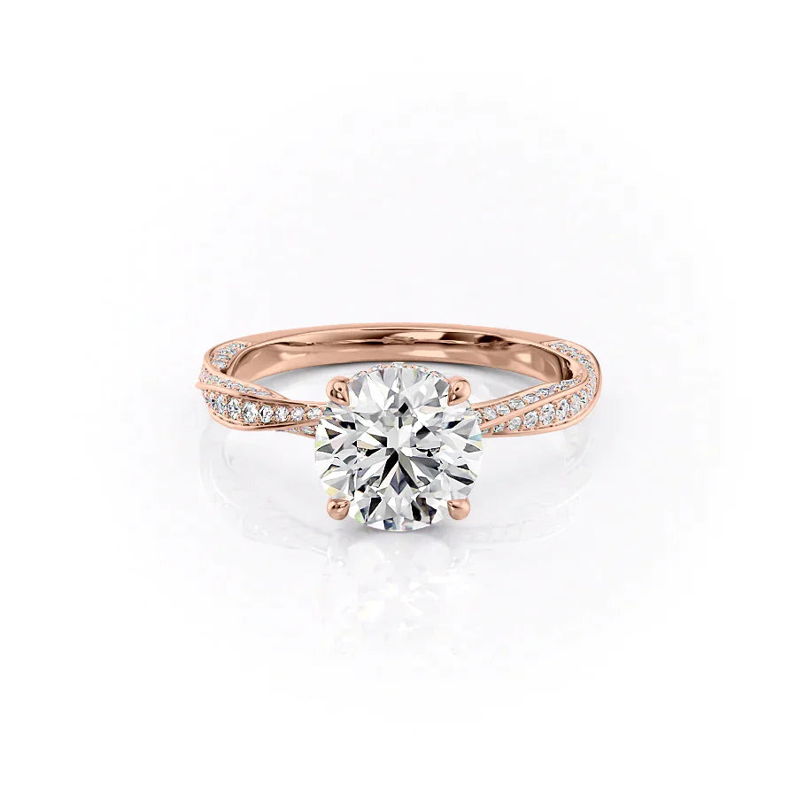 The Caroline Set With A 1.5 Carat Round Moissanite