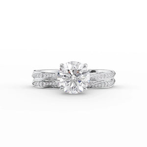 The Caroline Set With A 3 Carat Round Lab Diamond