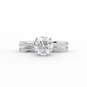 The Caroline Set With A 2 Carat Round Lab Diamond