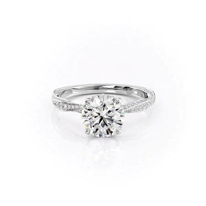 The Caroline Set With A 5 Carat Round Moissanite