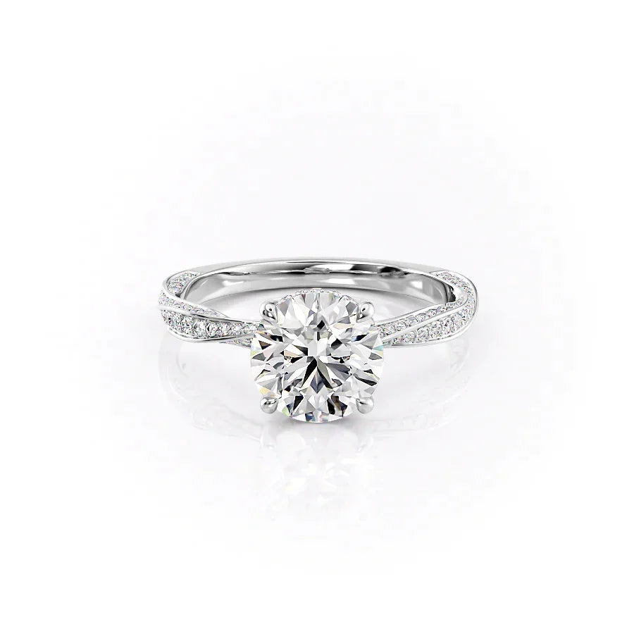 The Caroline Set With A Round Moissanite