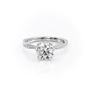 The Caroline Set With A Round Moissanite