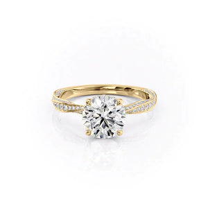 The Caroline Set With A 2 Carat Round Moissanite