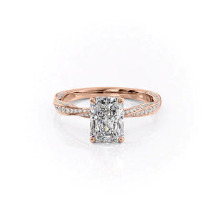 The Caroline Set With A 2.5 Carat Radiant Moissanite