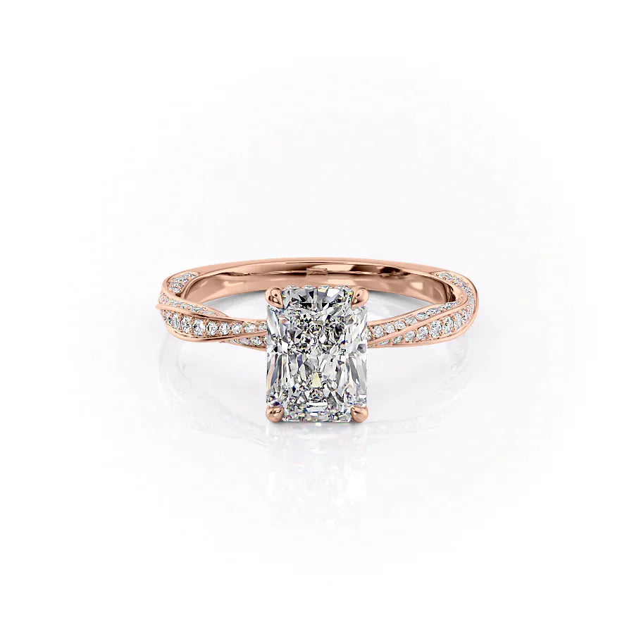 The Caroline Set With A 1.5 Carat Radiant Lab Diamond