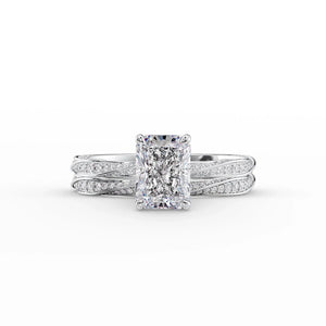 The Caroline Set With A 2 Carat Radiant Lab Diamond