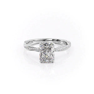 The Caroline Set With A 5 Carat Radiant Moissanite