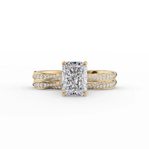 The Caroline Set With A 2.5 Carat Radiant Lab Diamond