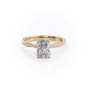 The Caroline Set With A 1.5 Carat Radiant Lab Diamond