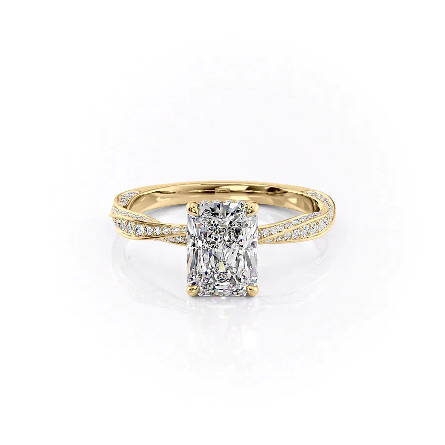 The Caroline Set With A 5 Carat Radiant Moissanite