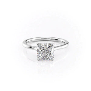 The Lexie Set With A 4.5 Carat Cushion Moissanite