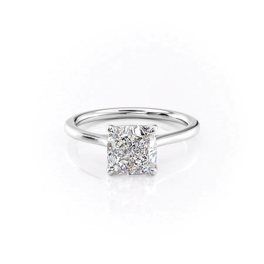 The Lexie Set With A 3.5 Carat Cushion Moissanite