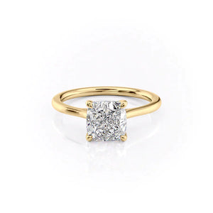 The Lexie Set With A 4.5 Carat Cushion Moissanite