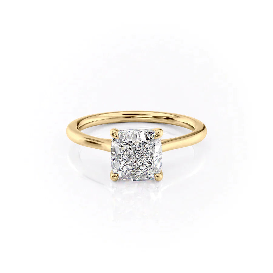 The Lexie Set With A 2.5 Carat Cushion Moissanite