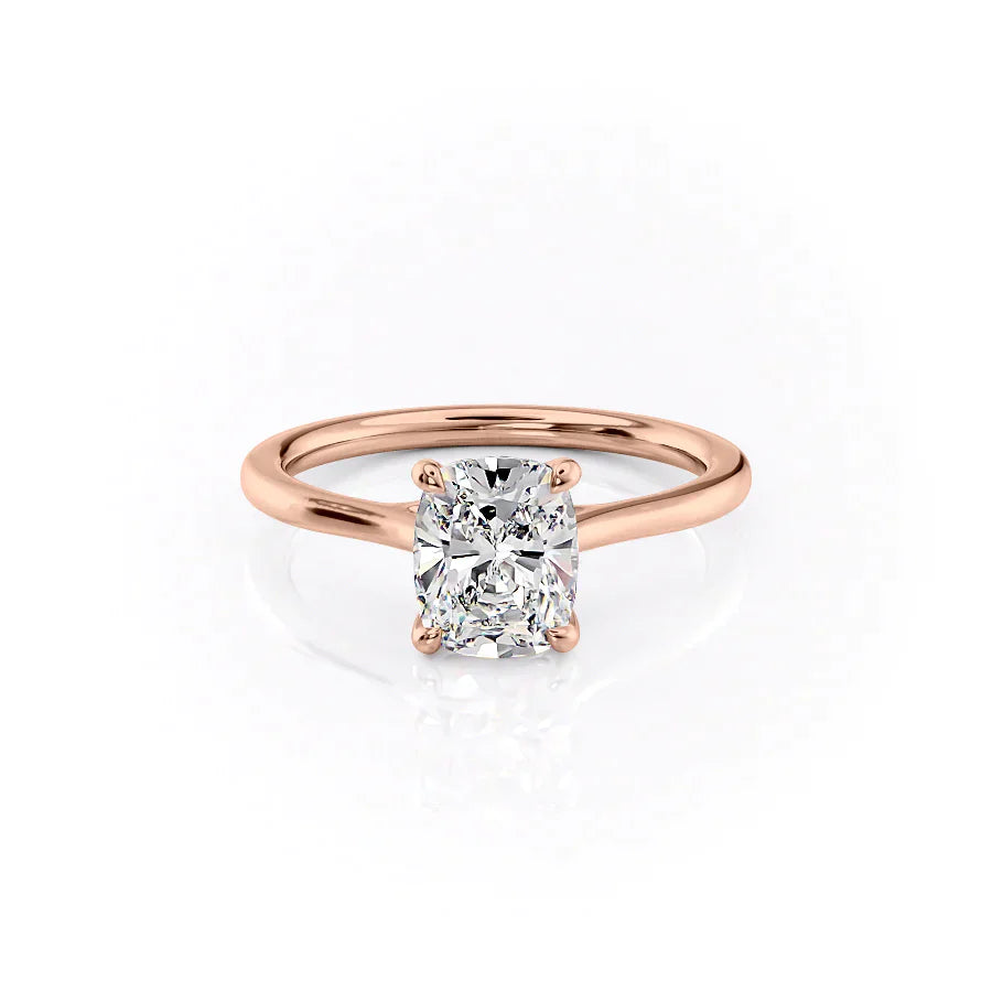 The Lexie Set With A 1 Carat Elongated Cushion Lab Diamond