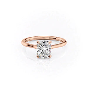 The Lexie Set With A Elongated Cushion Moissanite