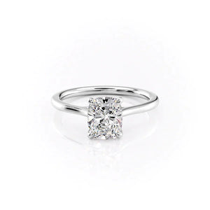 The Lexie Set With A 1 Carat Elongated Cushion Lab Diamond
