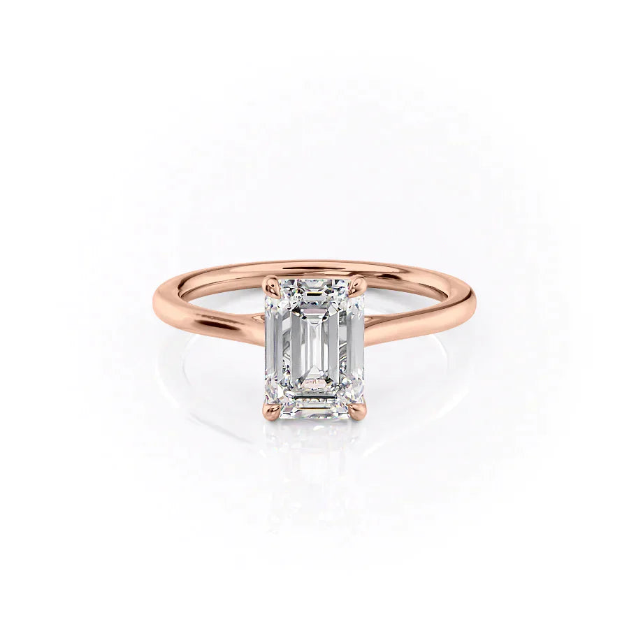 The Lexie Set With A 1.5 Carat Emerald Moissanite