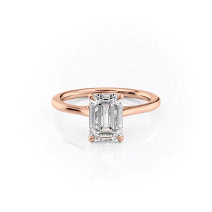 The Lexie Set With A 3 Carat Emerald Lab Diamond