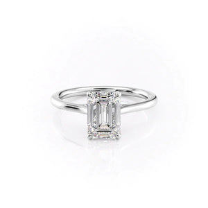 The Lexie Set With A 1.5 Carat Emerald Moissanite