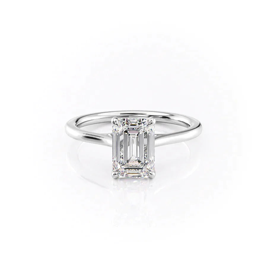 The Lexie Set With A 3 Carat Emerald Lab Diamond