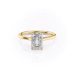 The Lexie Set With A 3 Carat Emerald Lab Diamond