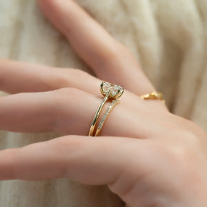 The Lexie Set With A 2 Carat Elongated Cushion Lab Diamond