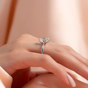 The Lexie Set With A 3 Carat Emerald Lab Diamond