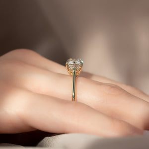 The Lexie Set With A 3 Carat Emerald Lab Diamond