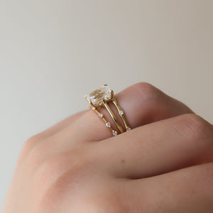 The Lexie Set With A 3 Carat Emerald Lab Diamond