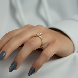The Lexie Set With A 3 Carat Emerald Lab Diamond