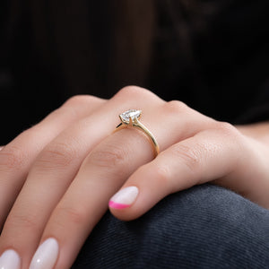 The Lexie Set With A 3 Carat Emerald Lab Diamond