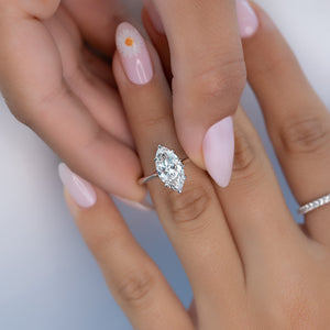 The Lexie Set With A 2 Carat Marquise Lab Diamond