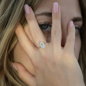 The Lexie Set With A 2 Carat Marquise Lab Diamond
