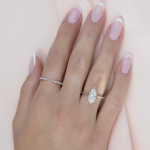 The Lexie Set With A 2 Carat Marquise Lab Diamond