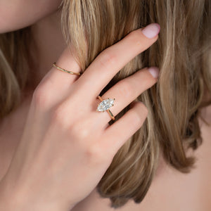 The Lexie Set With A 2 Carat Marquise Lab Diamond