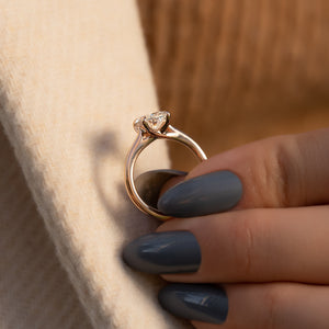 The Lexie Set With A 2 Carat Oval Lab Diamond