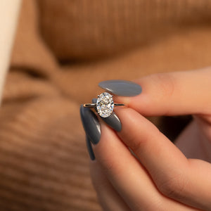 The Lexie Set With A 2 Carat Oval Lab Diamond