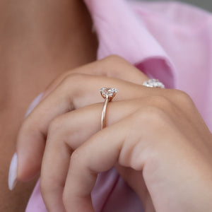 The Lexie Set With A 2 Carat Oval Lab Diamond
